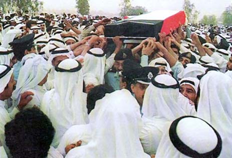 تشييع جنازة الشهيد عبد الله الخالدي 1988م